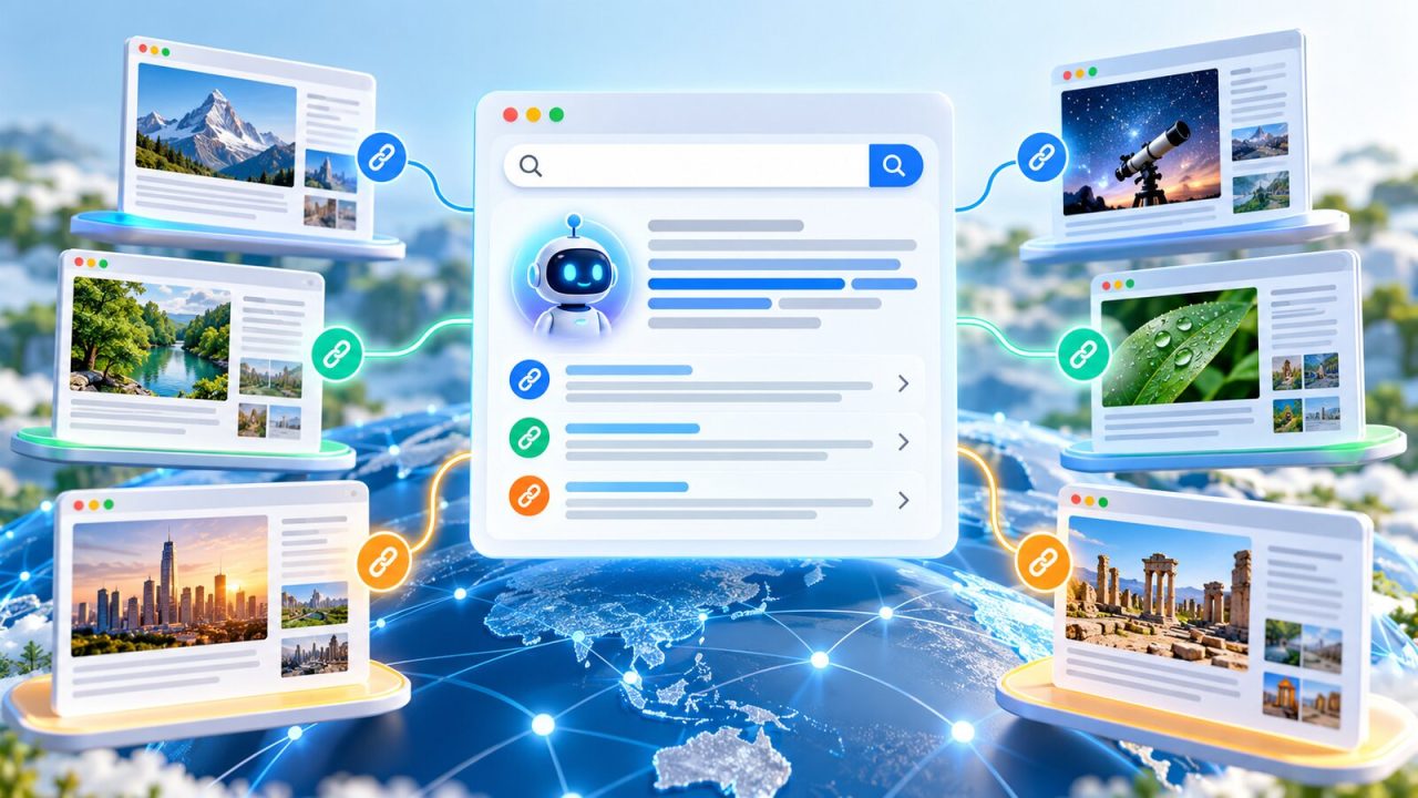 إجابة بحث بالذكاء الاصطناعي ترتبط بمواقع ومصادر أصلية متعددة